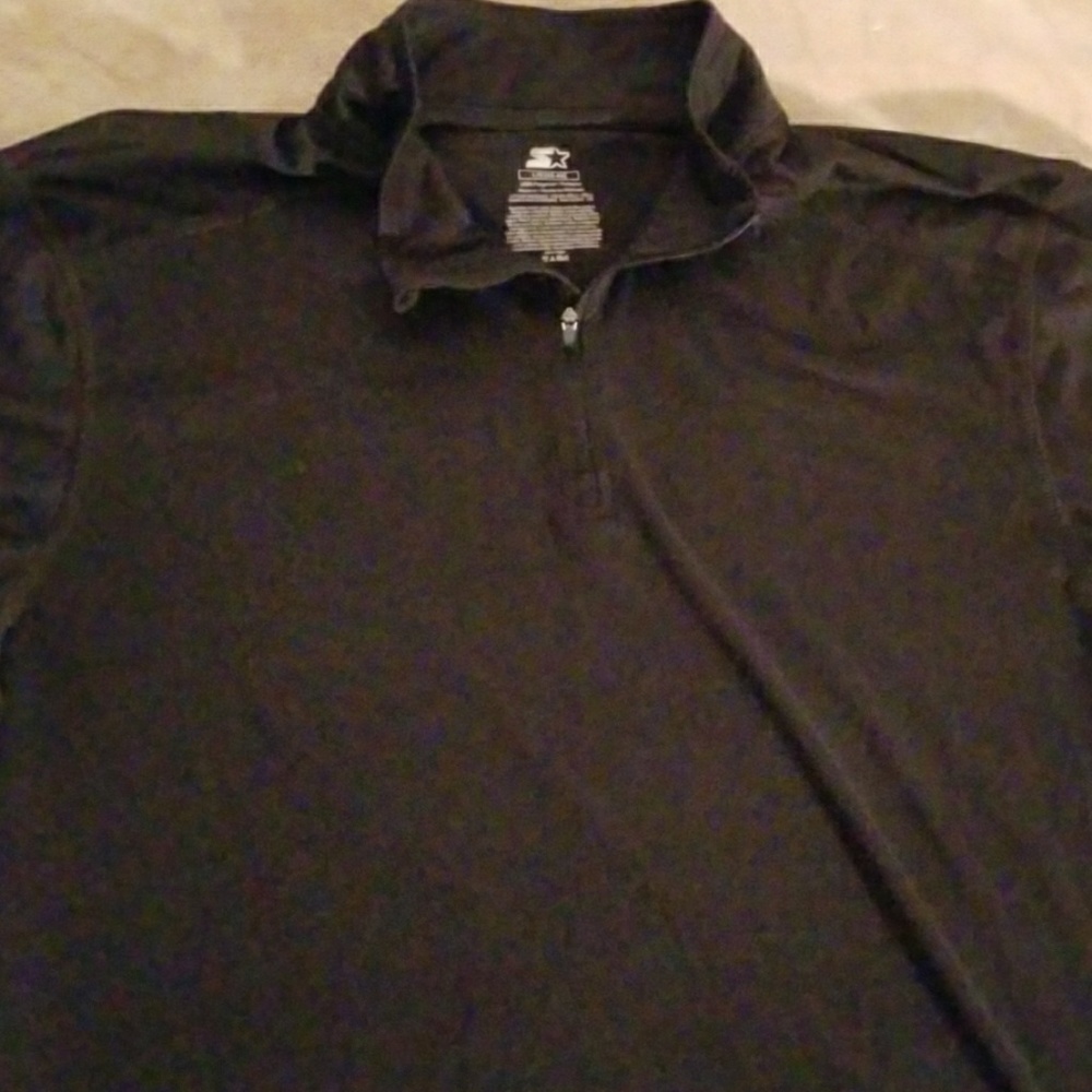 starter mock turtle neck quarter zip mens large